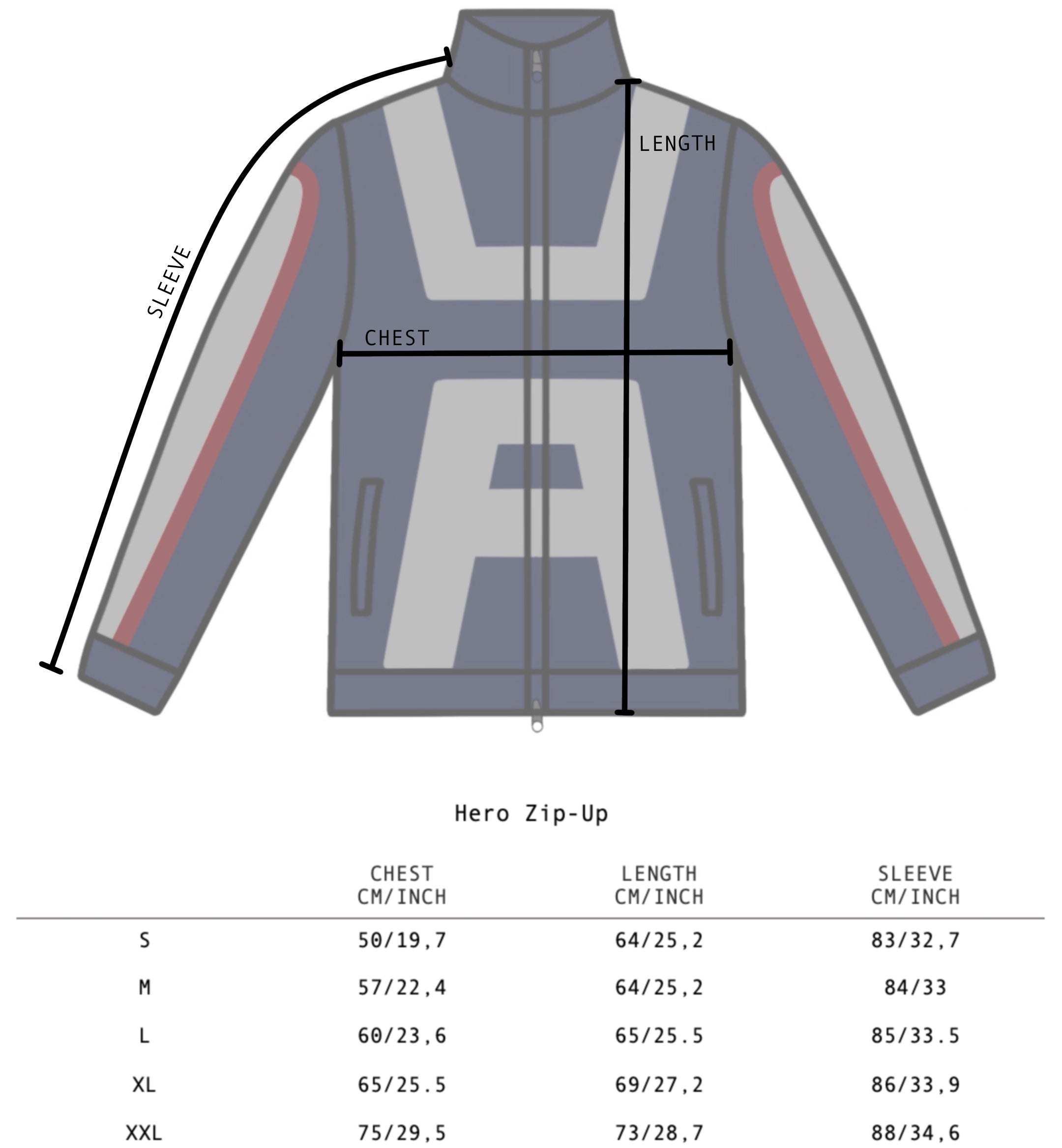 "Hero" knitted Zip-Up